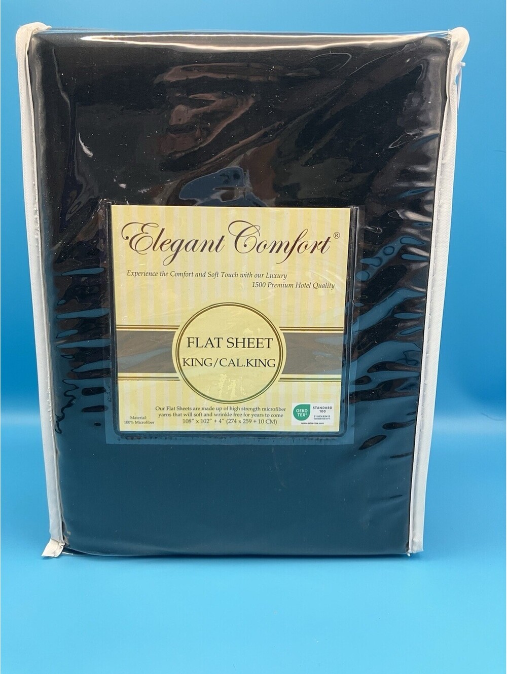 Elegant Comfort Wrinkle-Free 1500 Thread Count Egyptian California king Black